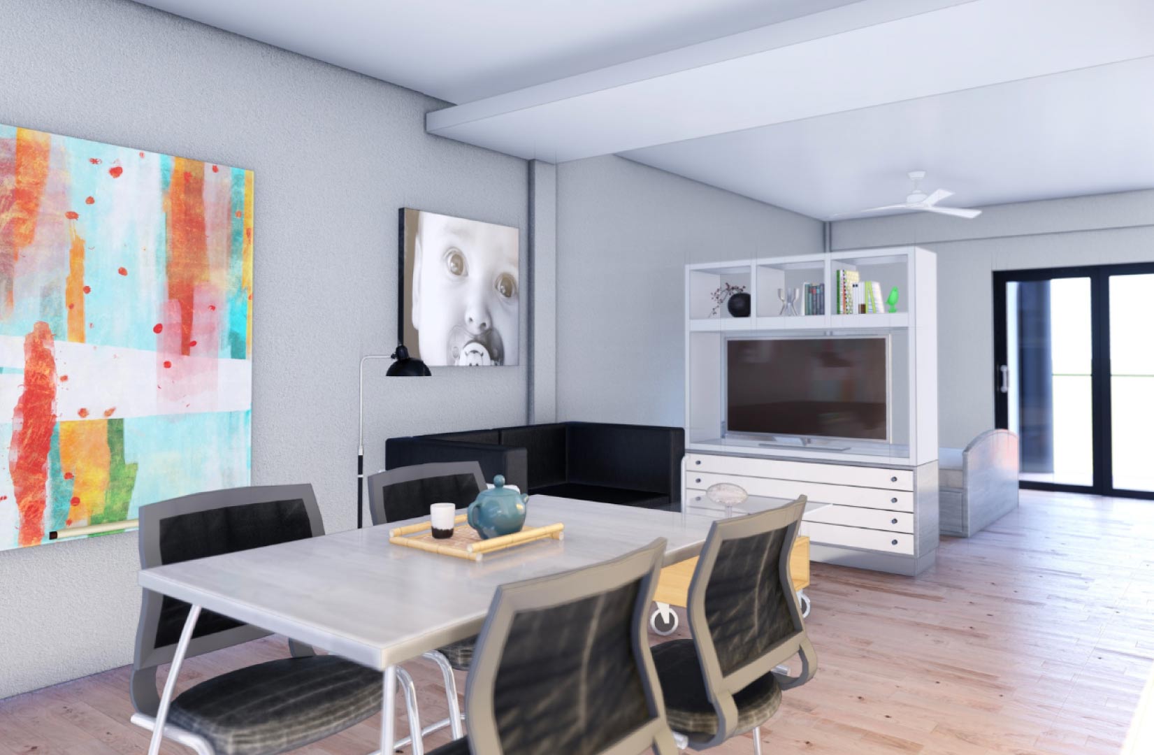 Render Balcón Premium