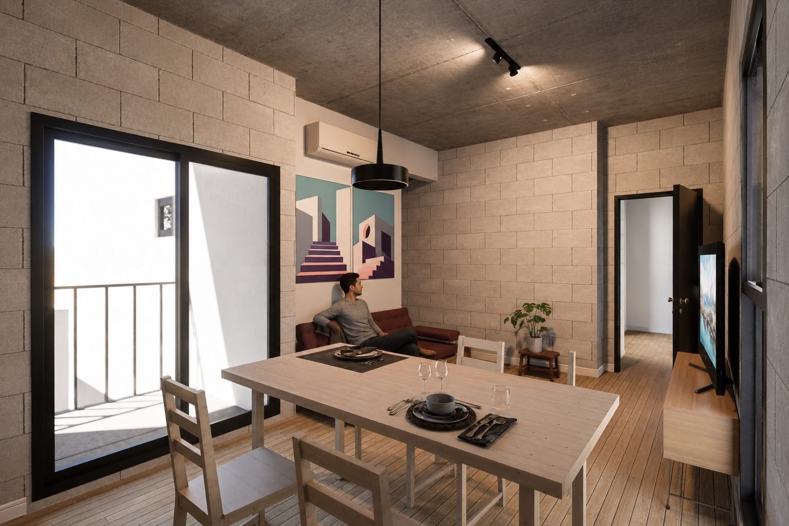 Living con balcon Las Heras 4950